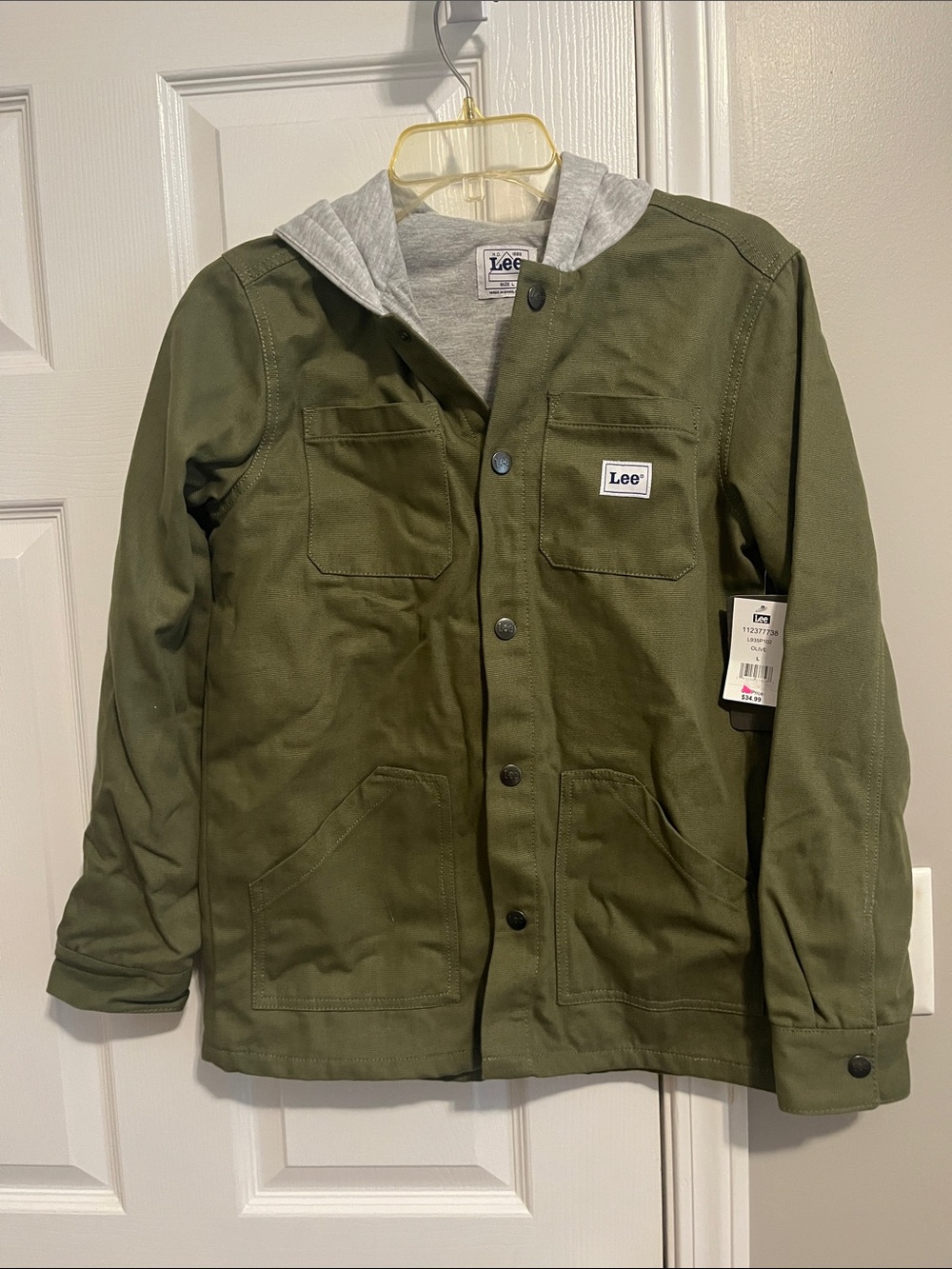 NWT Lee Green and Gray Hoody Jacket